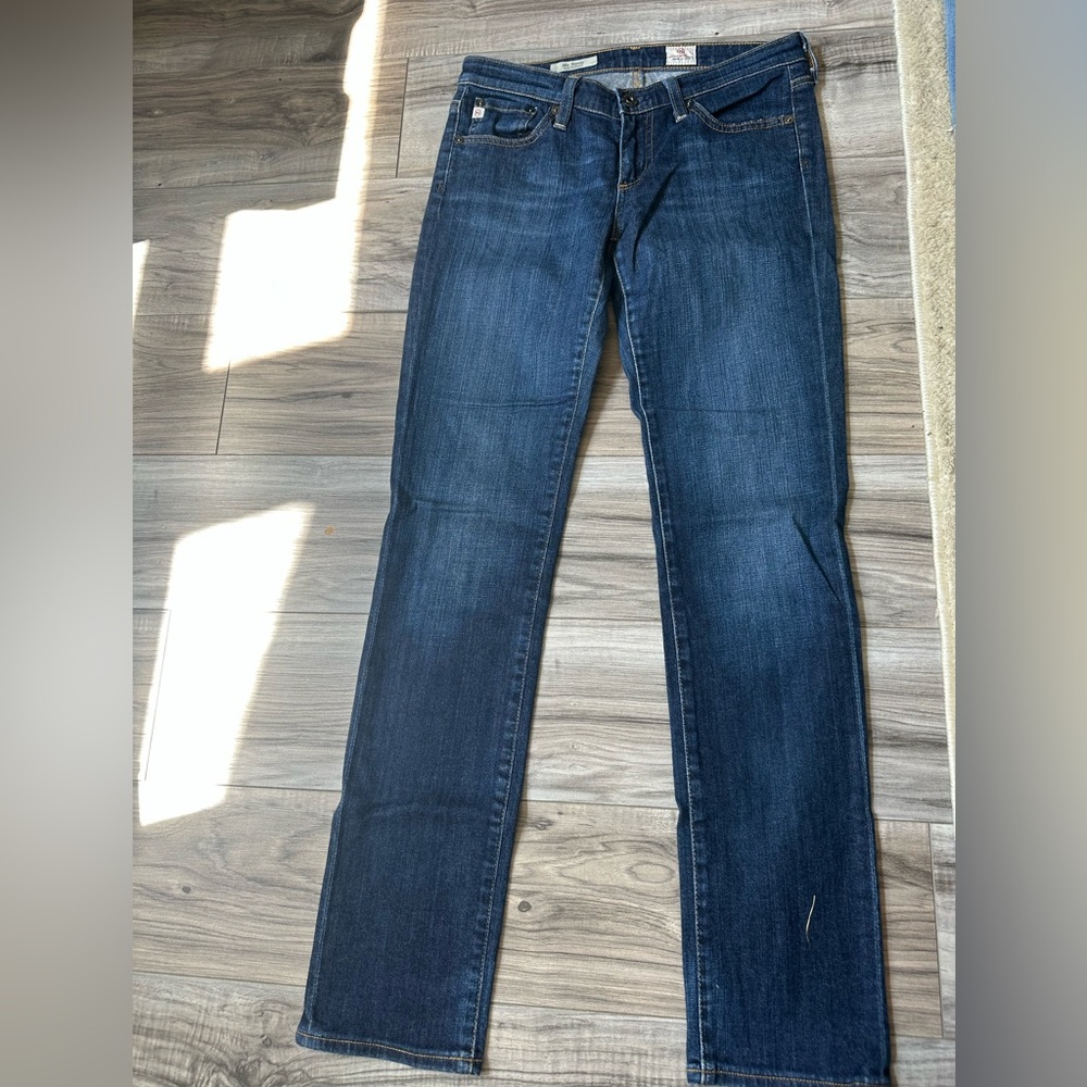 AG Adriano Goldschmied The Stevie Slim Straight Fit Dark Blue Women’s Jeans 4